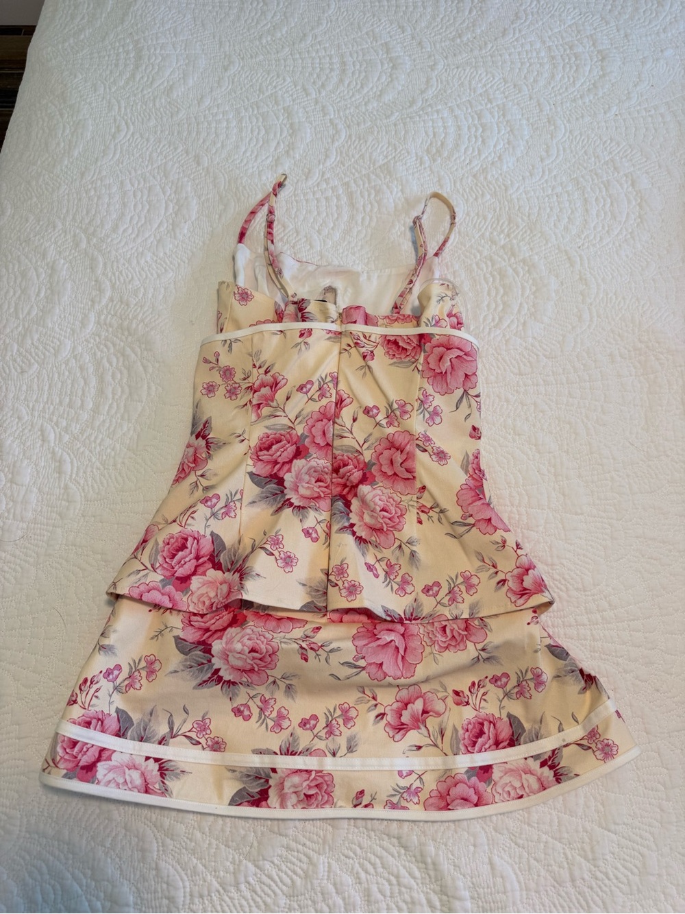 Peppermayo Cream Floral Skirt with Pink Blossom Print - Picture 4 of 4